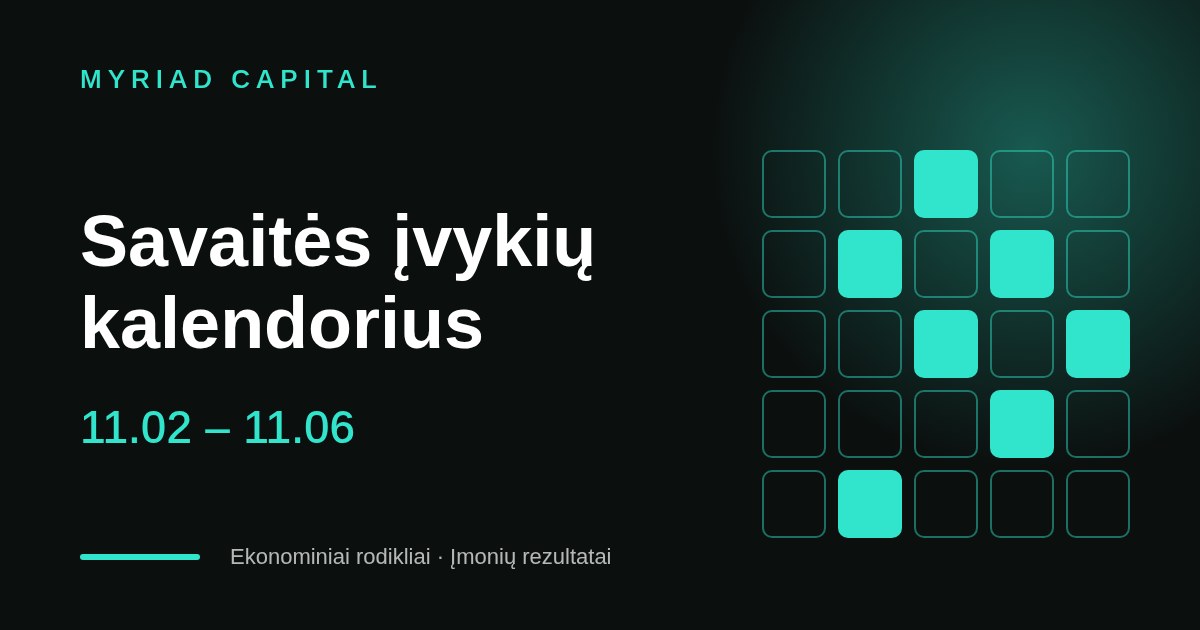 Savaitės įvykių kalendorius 11.02 – 11.06